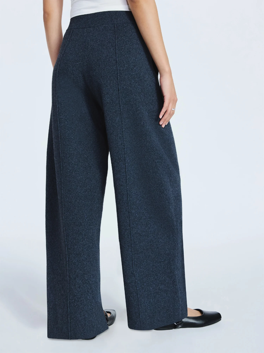 V Neck Cardigan Sweater and Knit Barrel Pants