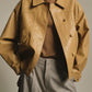 Faux-Leather Bomber Jacket