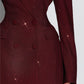 Sparkle Rhinestones Double Breasted Dress Blazer