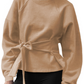 Crewneck Tie Knot Sweatshirt Pullover