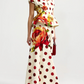 Red Polka Dot Floral Two-Piece Dress