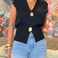 Knit Sweater Sleeveless V Neck Cardigans