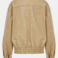 Faux-Leather Bomber Jacket