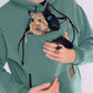 Zip Up Pockets Pet Carrier Hoodie
