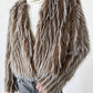 Faux Fur Open Front Loose Fluffy Coat
