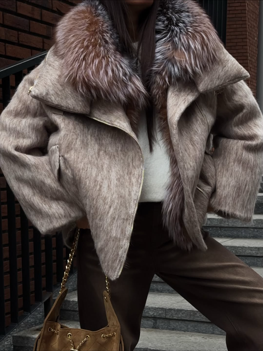 Comfortable Fox Fur Coat