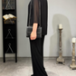Elegant Chiffon Two-Piece Set with Rhinestone Embellishment