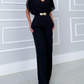 Elegant V-Neck Chiffon Jumpsuit