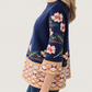 Fate Patterned Jacquard Knit Mock Neck Sweater