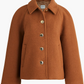 Cropped Wool-blend Swing Coat