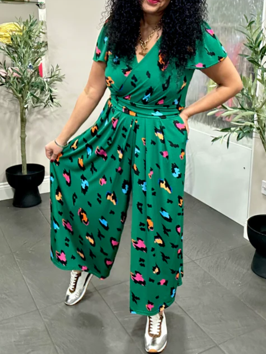 Candy Leopard Blur Jumpsuit