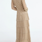 Women's Glitter Ruffle Maxi Dress