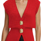 Knit Sweater Sleeveless V Neck Cardigans