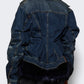 Faux Fur Cinched Denim Jacket