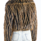Brown Black Faux Fur Coat