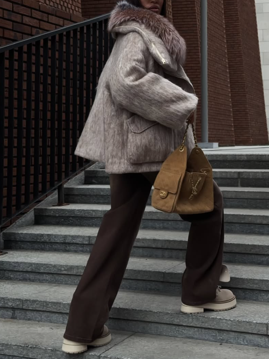 Comfortable Fox Fur Coat