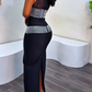 Women's Elegant Mesh Splice Rhinestone Dress