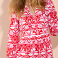 Breathable Tiered Stretch Poplin Long Sleeve Dress