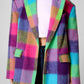 Multi Check Single Breasted Oversized Coat