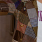 Fashion Button Up Patchwork Tweed Blazer