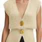 Knit Sweater Sleeveless V Neck Cardigans