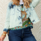 Denim Print Long Sleeve Jacket