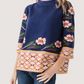 Fate Patterned Jacquard Knit Mock Neck Sweater