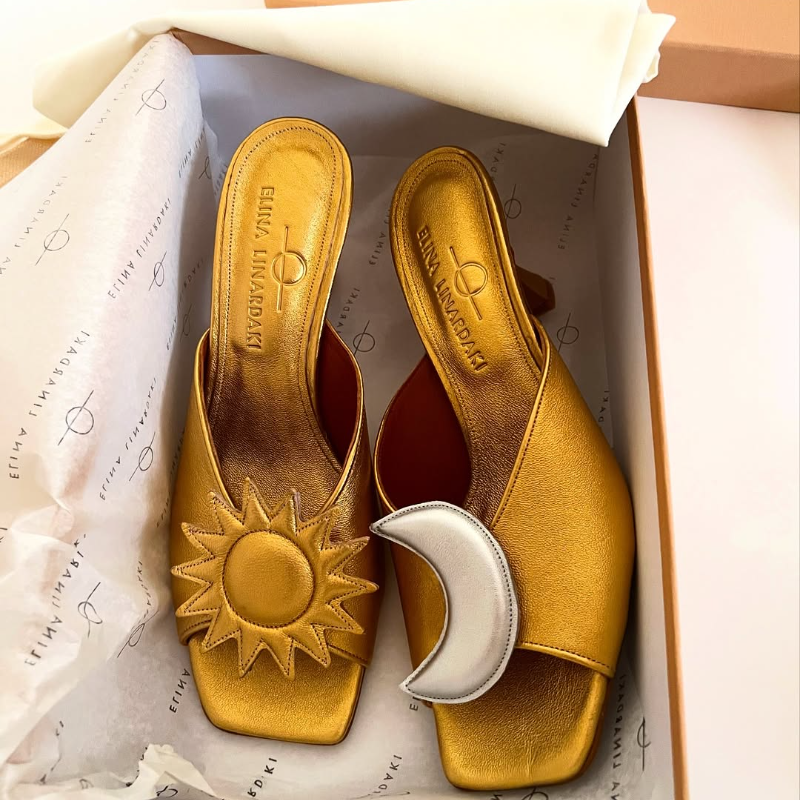 Sun & Moon Colorblock Mule Heels