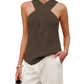 Collar Tank Knit Sleeveless Top