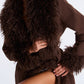Fur Trim Fashion Belted Long Coat