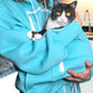 Zip Up Pockets Pet Carrier Hoodie
