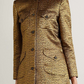 Jacquard Stand Collar Gold Coat