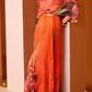 Elegant V-neck Chiffon Maxi Dress