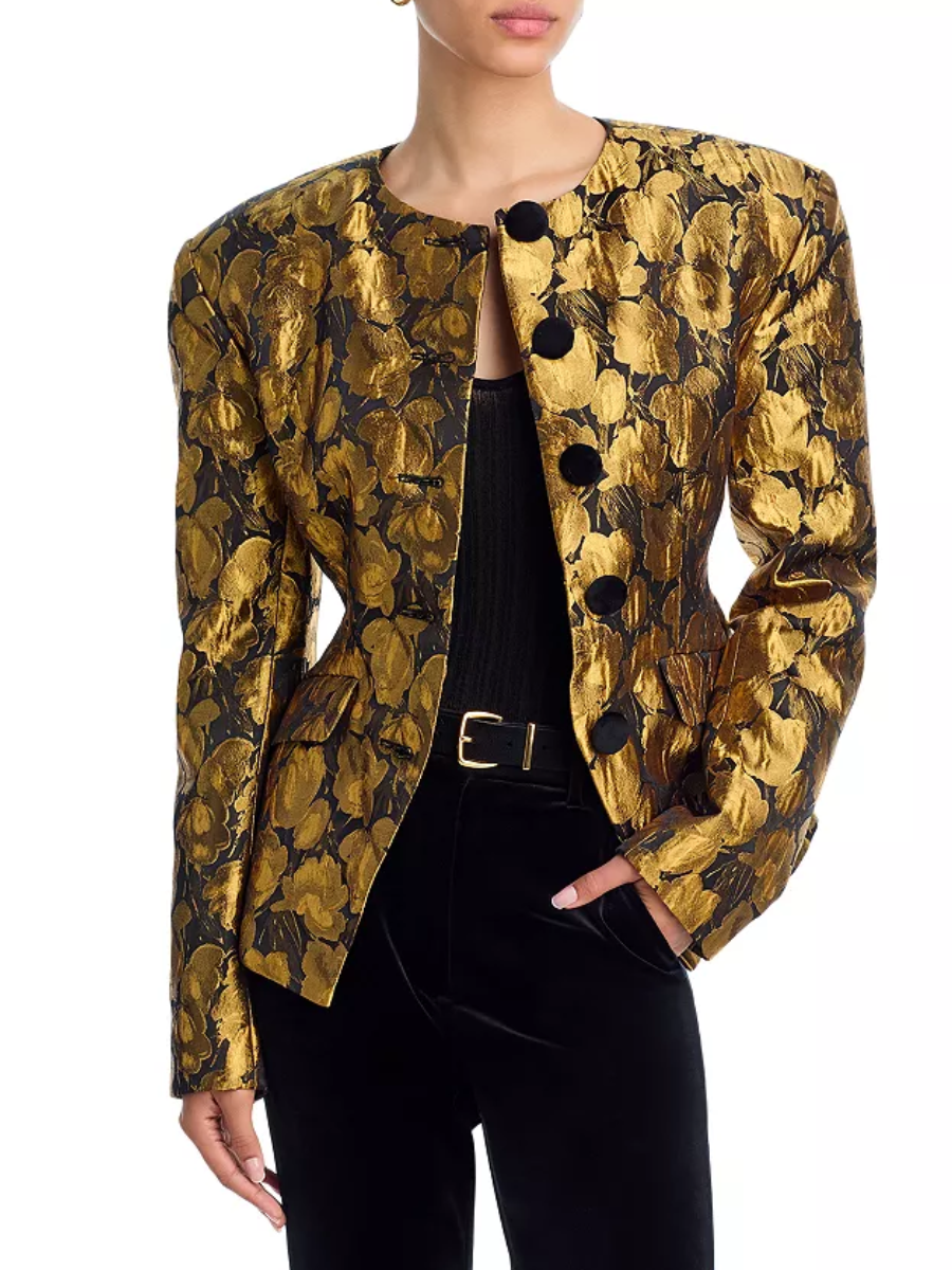 Wanda Metallic Jacquard Blazer