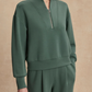 Sweatshirt and Wide-Leg Pants Stretch Two-Piece Set