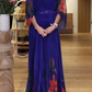 Elegant V-neck Chiffon Maxi Dress