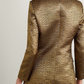 Jacquard Stand Collar Gold Coat
