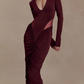 Slinky Long Sleeve Maxi Dress