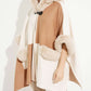 Brown and White Plush Coat