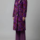 Wide Lape Printed Long Coat
