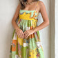 Animal print French backless dress