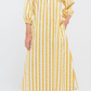 Lemon Striped Vacation Dress