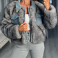 Fancy Faux Fur Denim Jacket