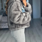 Fancy Faux Fur Denim Jacket