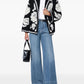 Floral-arabesque Single-breasted Jacket