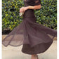 Elegant Floral Elastic Flowy Dress