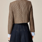 Houndstooth Wool Blend Lady Jacket
