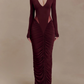 Slinky Long Sleeve Maxi Dress