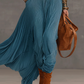 Velvet Mesh Sleeve Maxi Dress
