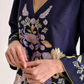 Coastal Floral Embroidered V-Neck Mini Dress with Bell Sleeves